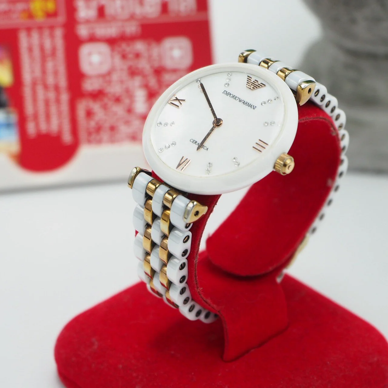 นาฬิกา Emporio Armani Strap Gianni T-Bar White AR1489 รูปที่ 1
