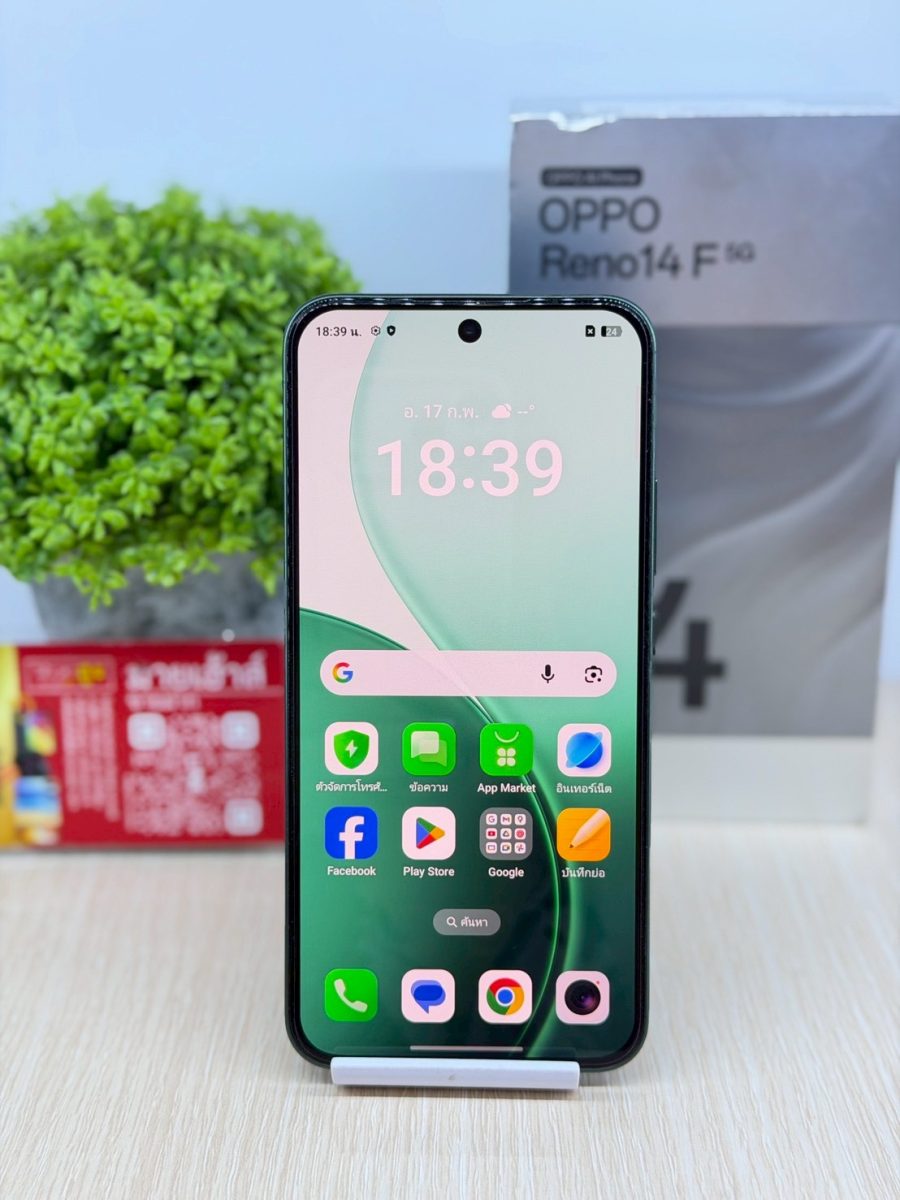 โทรศัพท์มือถือ OPPO Reno 14F 5G (12/256GB) สีเขียว รูปที่ 1