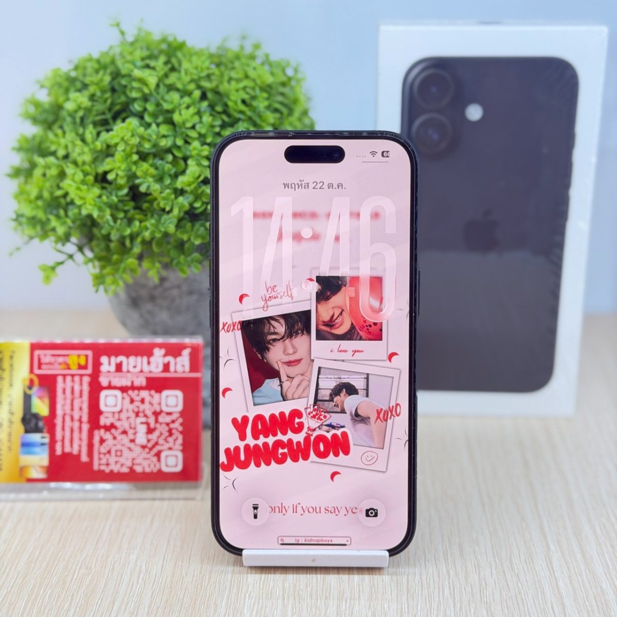 โทรศัพท์มือถือ iPhone 16 128GB/ZP สีดำ สภาพดีมีประกันศูนย์ รูปที่ 1